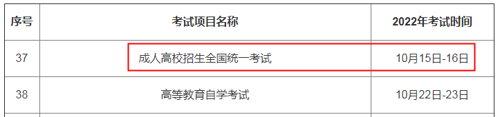什么時間福建成人高考